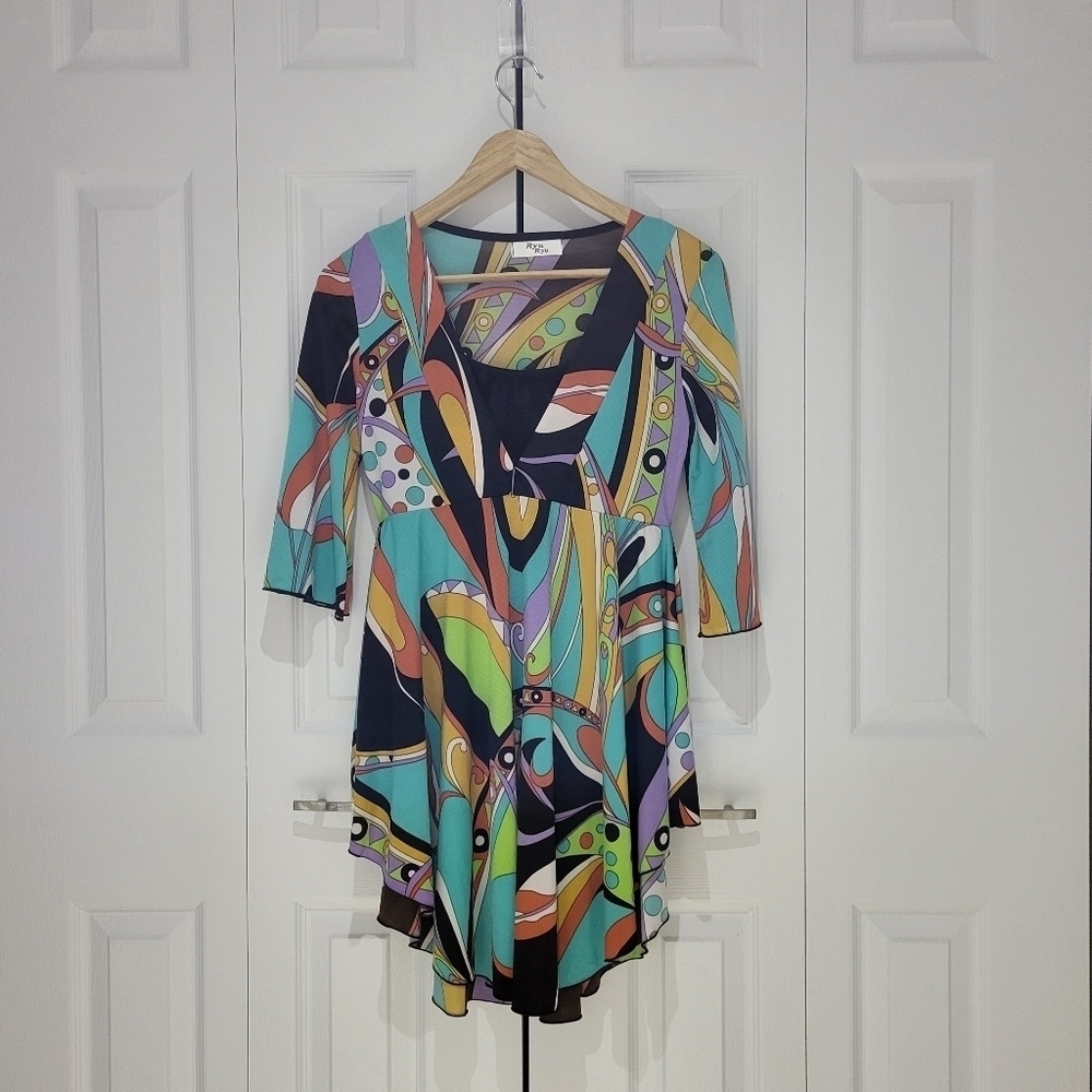 ⭐️3/$25⭐️ Ryu Ryu Multicoloured Abstract Geo Print Tunic - Picture 3 of 16